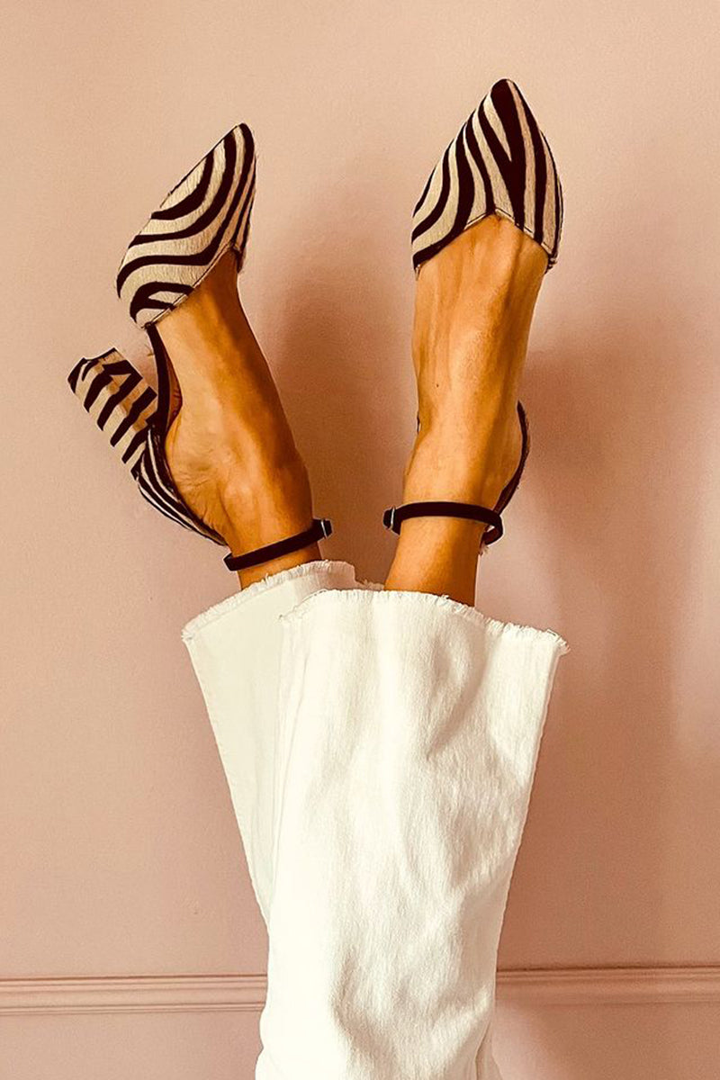 Zebrina™ Strappy Zebra Mid-Heels